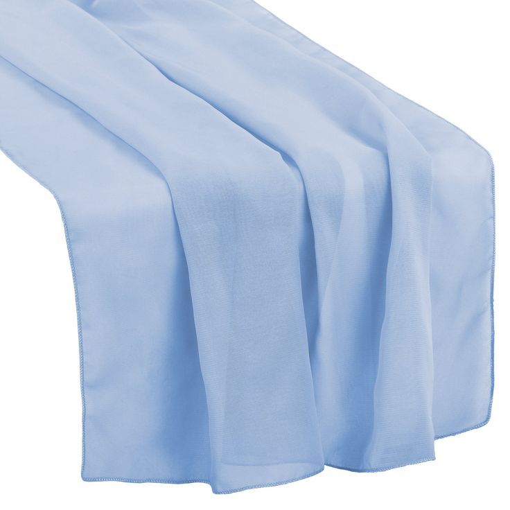 Blue Chiffon Table Runner