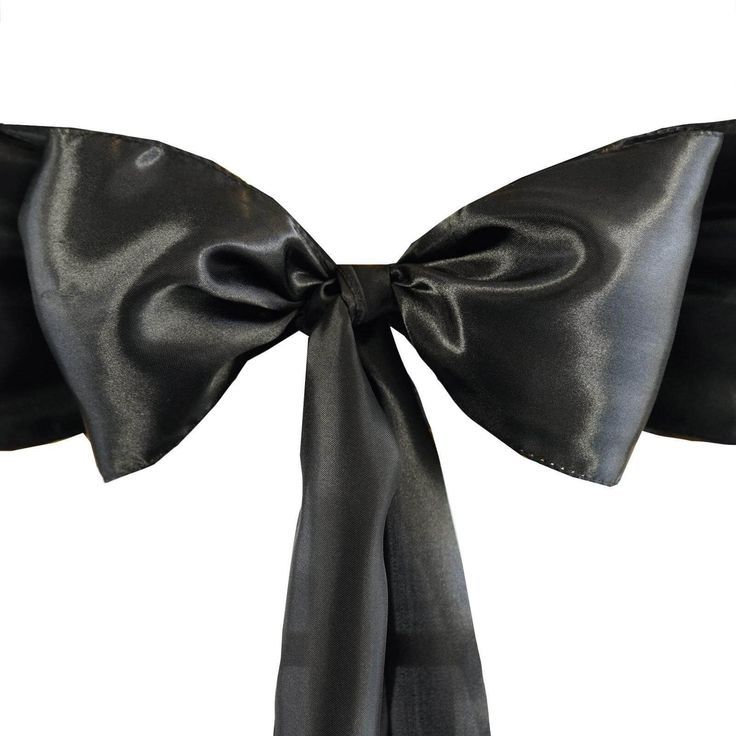 Black Satin Chair Sash