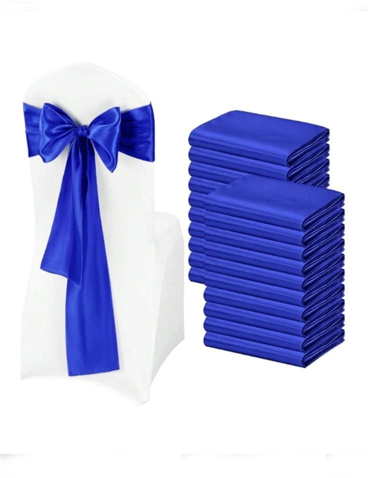 Royal Blue Satin Chair Sash