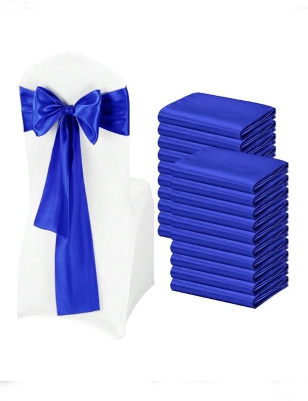 Royal Blue Satin Chair Sash