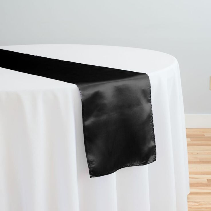 Black Satin Table Runner