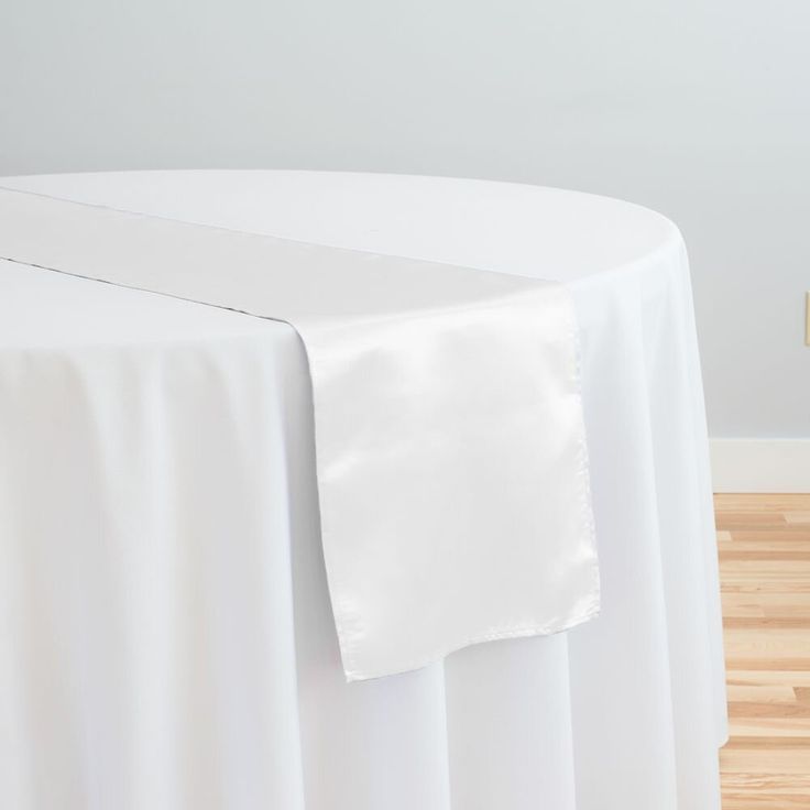 White Satin Table Runner