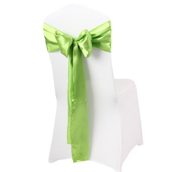 Apple  Green Satin Chair Sash
