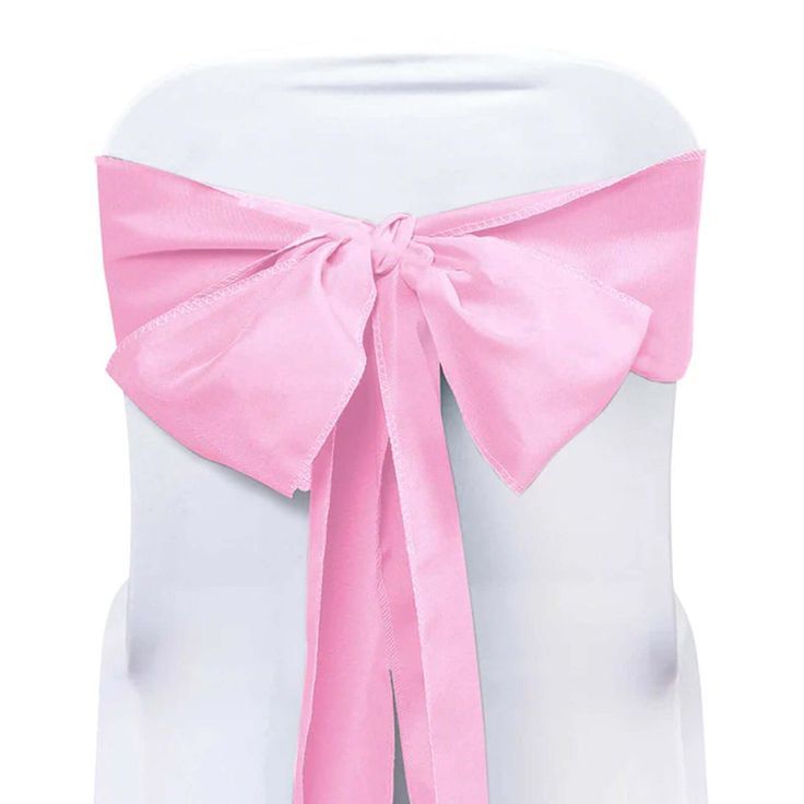 Baby Pink Satin Chair Sash