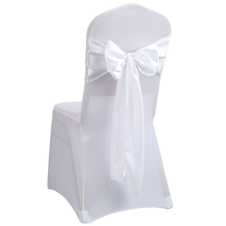 White Satin Chair Sash