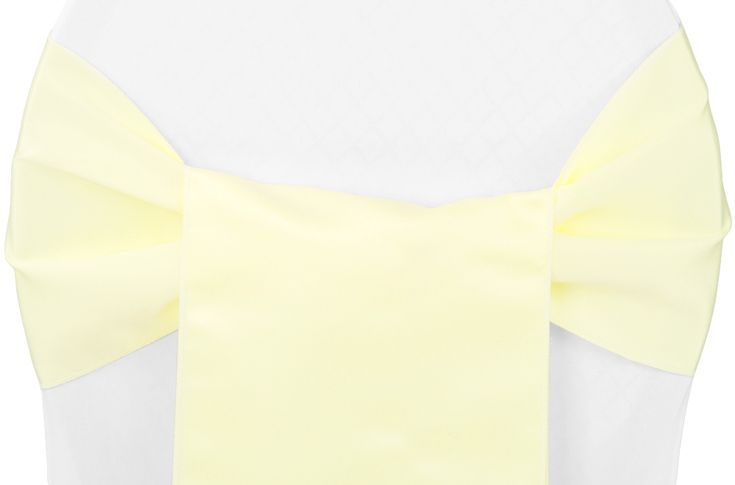 Pastel Yellow Satin Chair Sash