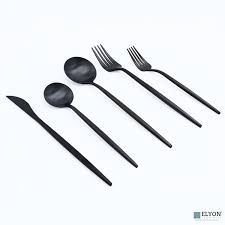 Black Cutlery Set (5pcs)