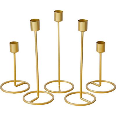 Gold Tapered Candle Holders