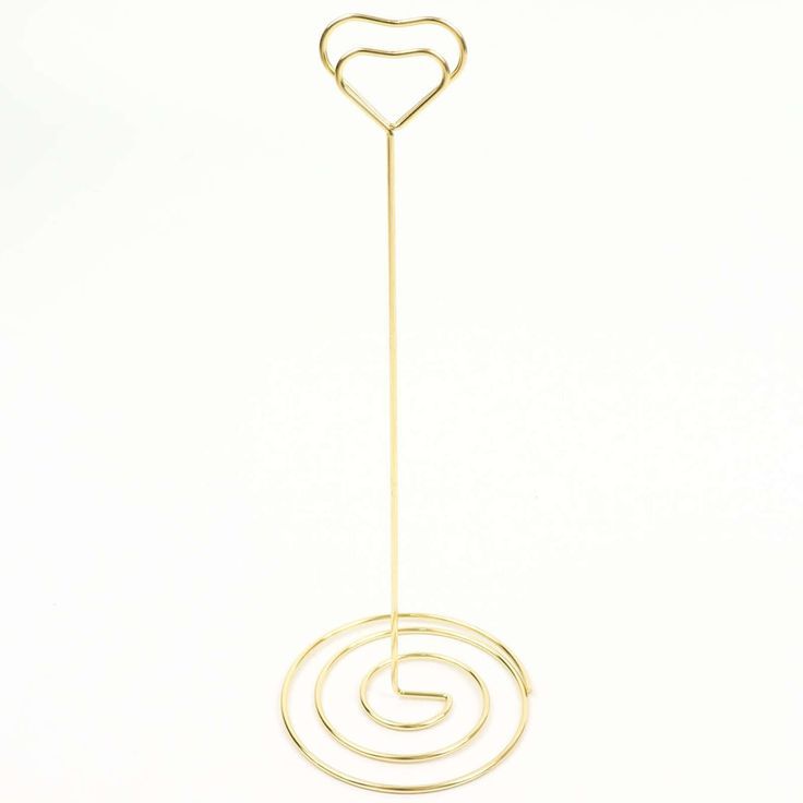 Gold Heart Design Table Number Holder