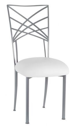 Silver Chameleon Chair With White Cushion