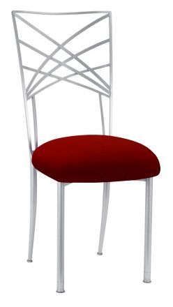 Silver Chameleon Chairs with Red Cushion