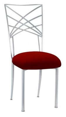 Silver Chameleon Chairs with Red Cushion