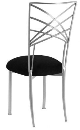 Silver Chameleon Chair with Black Cushions