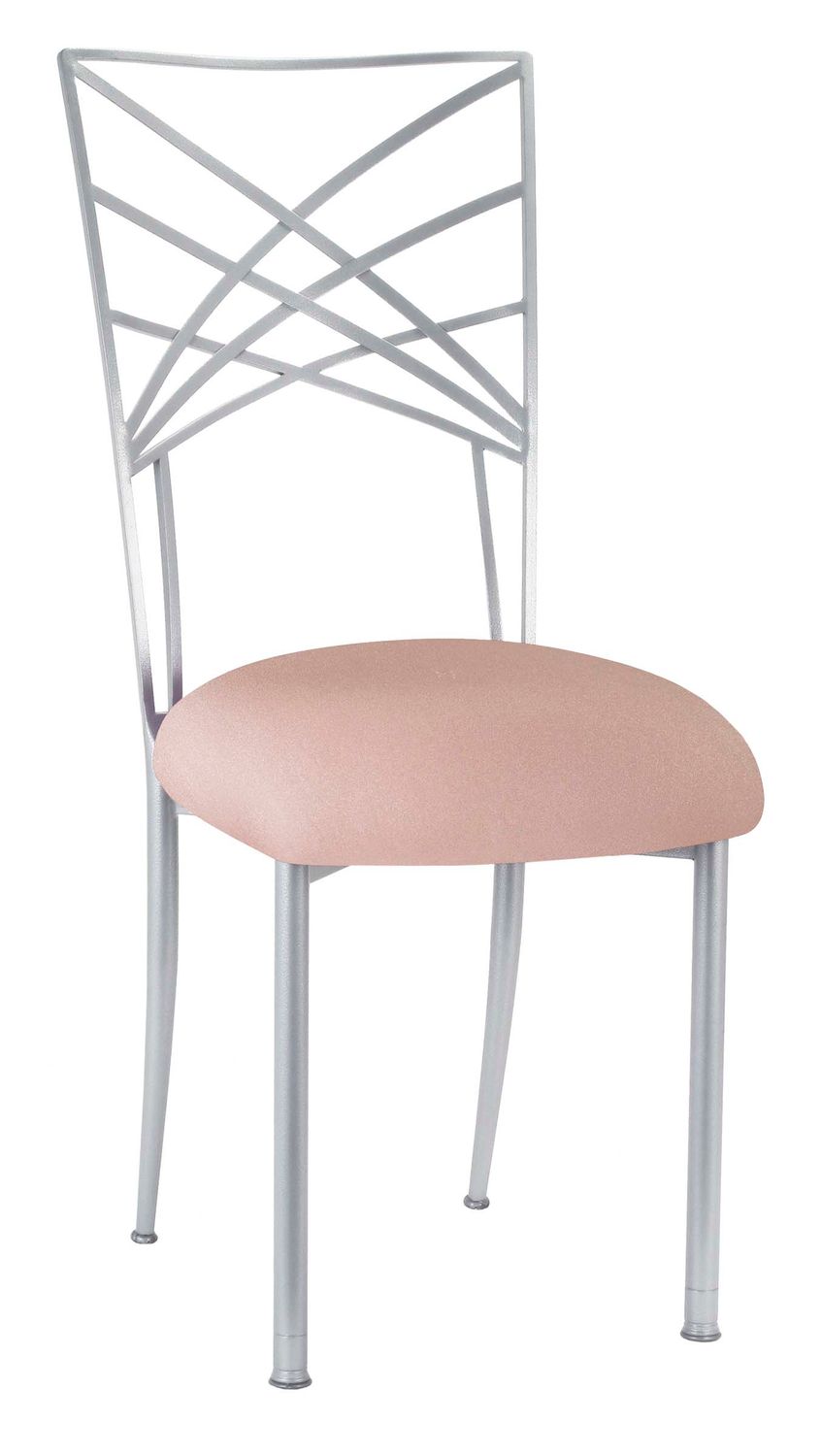 Silver Chameleon Chair with Blush Cushion