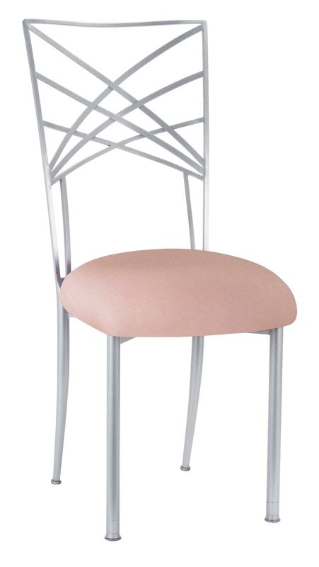 Silver Chameleon Chair with Blush Cushion