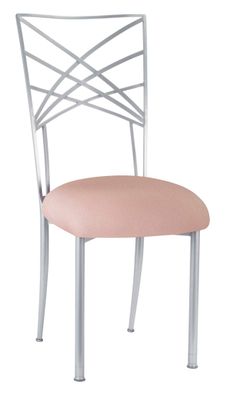 Silver Chameleon Chair with Blush Cushion