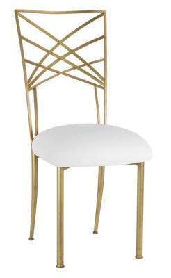 Gold Chameleon Chair with White Cushion