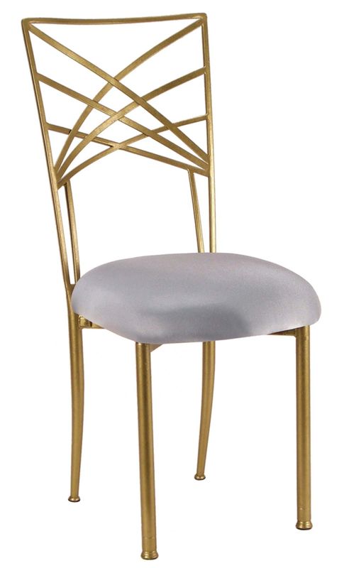 Gold Chameleon Chair with Silver Cushion