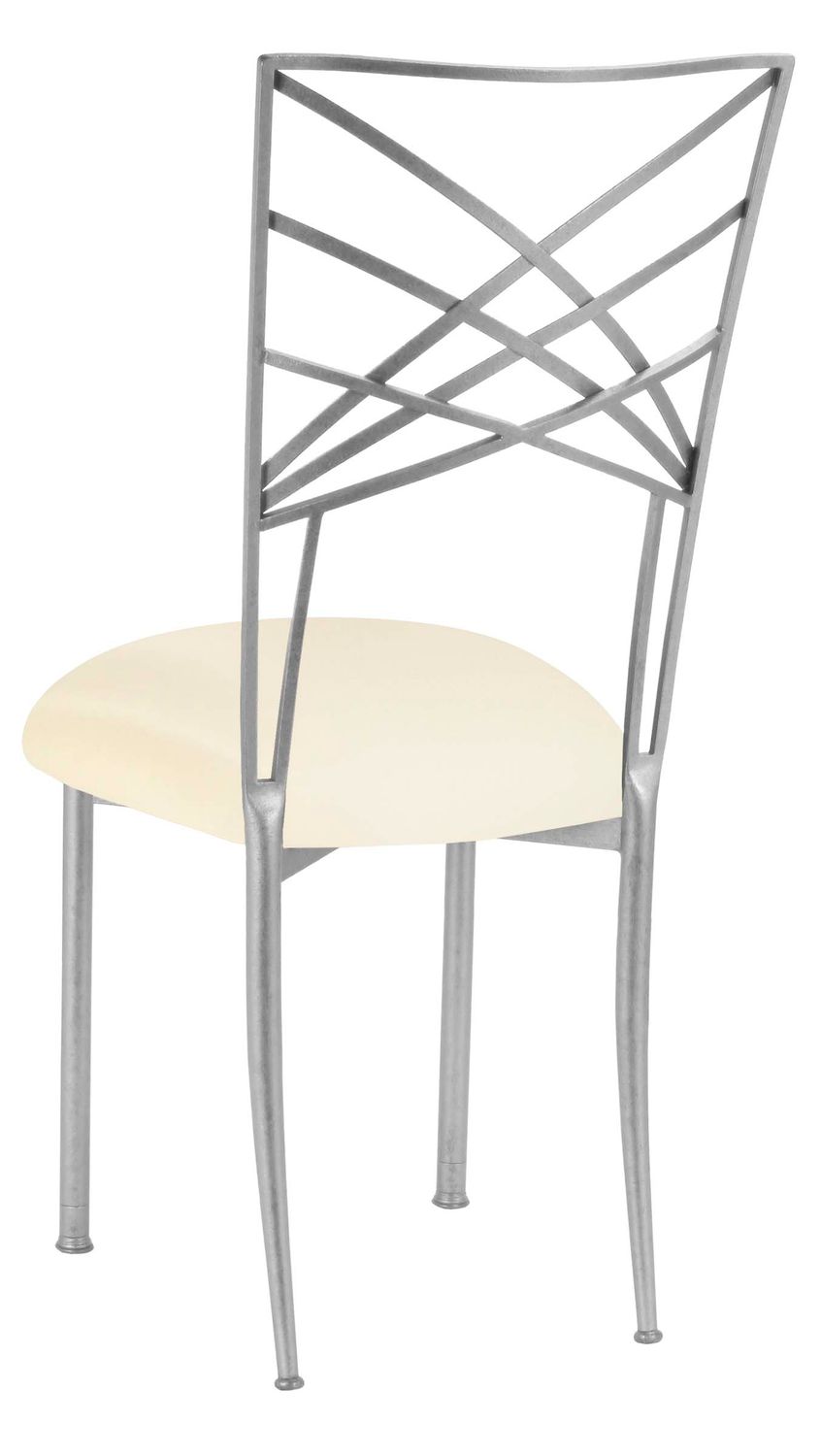 Silver Chameleon Chair with Ivory Cushion