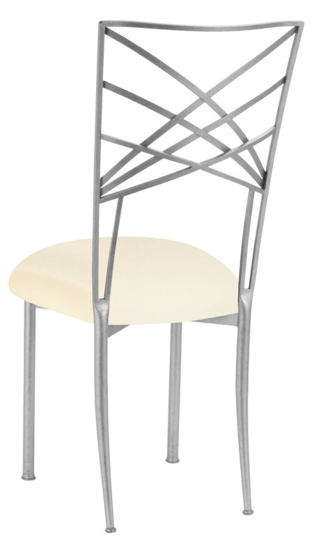 Silver Chameleon Chair with Ivory Cushion