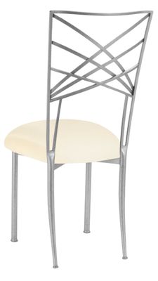 Silver Chameleon Chair with Ivory Cushion
