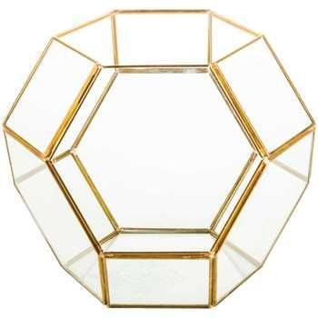Gold and Clear Hexagon Terrarium