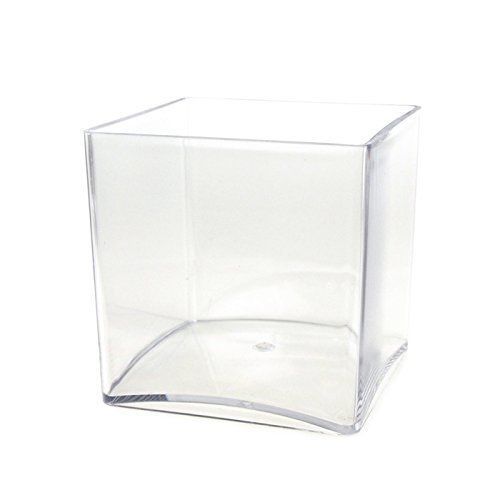 Square Clear Vase 6" 