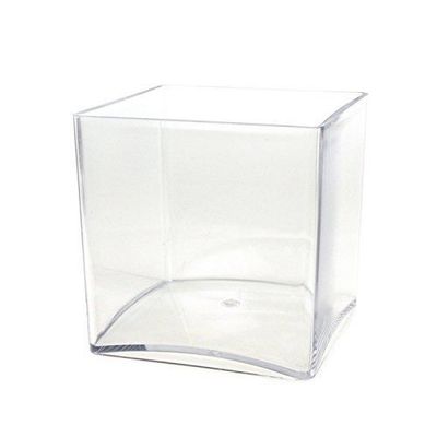 Square Clear Vase 6" 