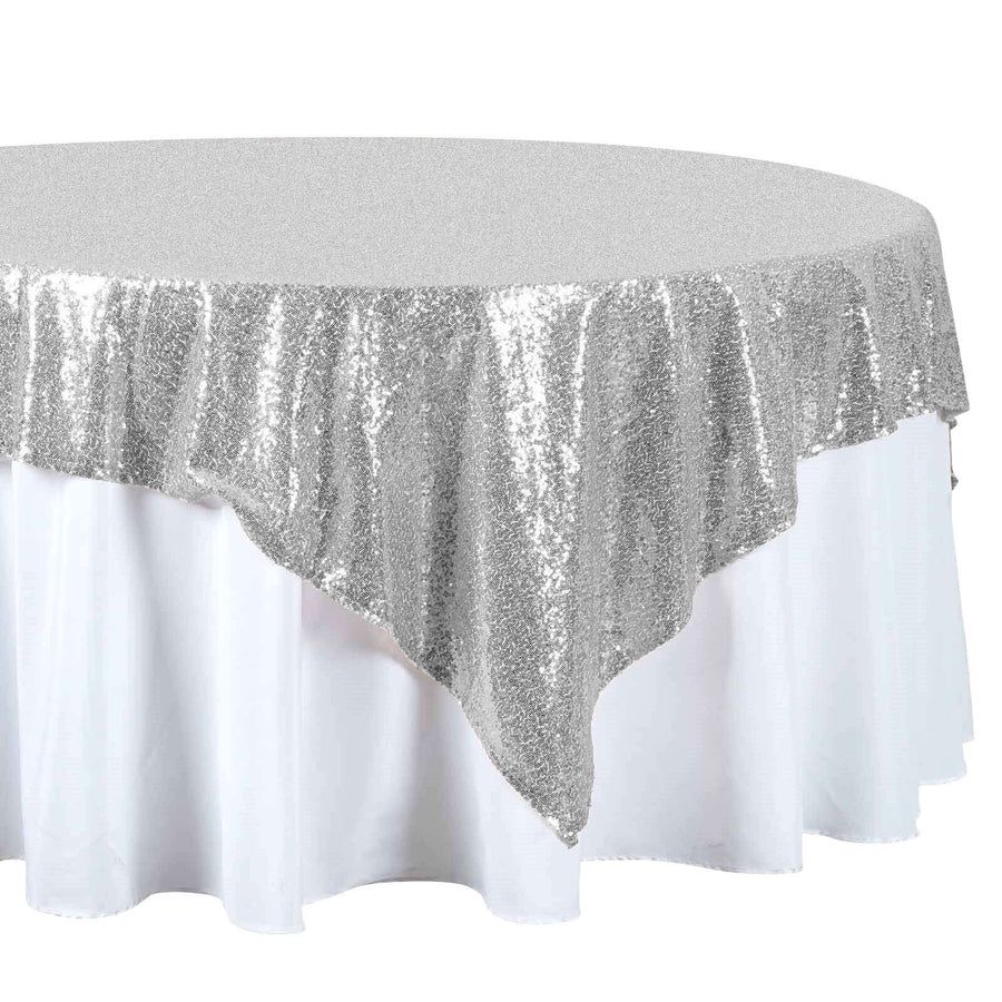 Silver Glitz Overlays 90" 