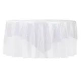 White Glitz Overlays 90" 