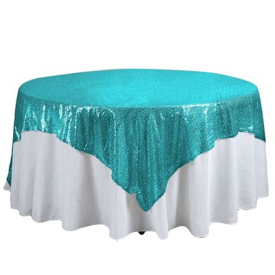 Teal Glitz Overlays 90" 