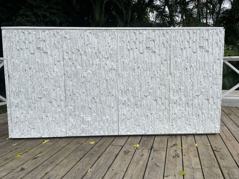 8ft White Front Bar