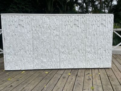 8ft White Front Bar