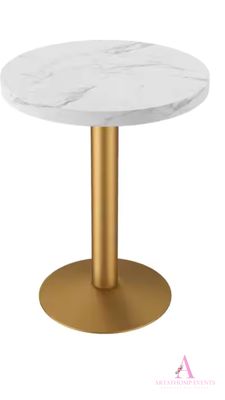 White Marble Top Side Table
