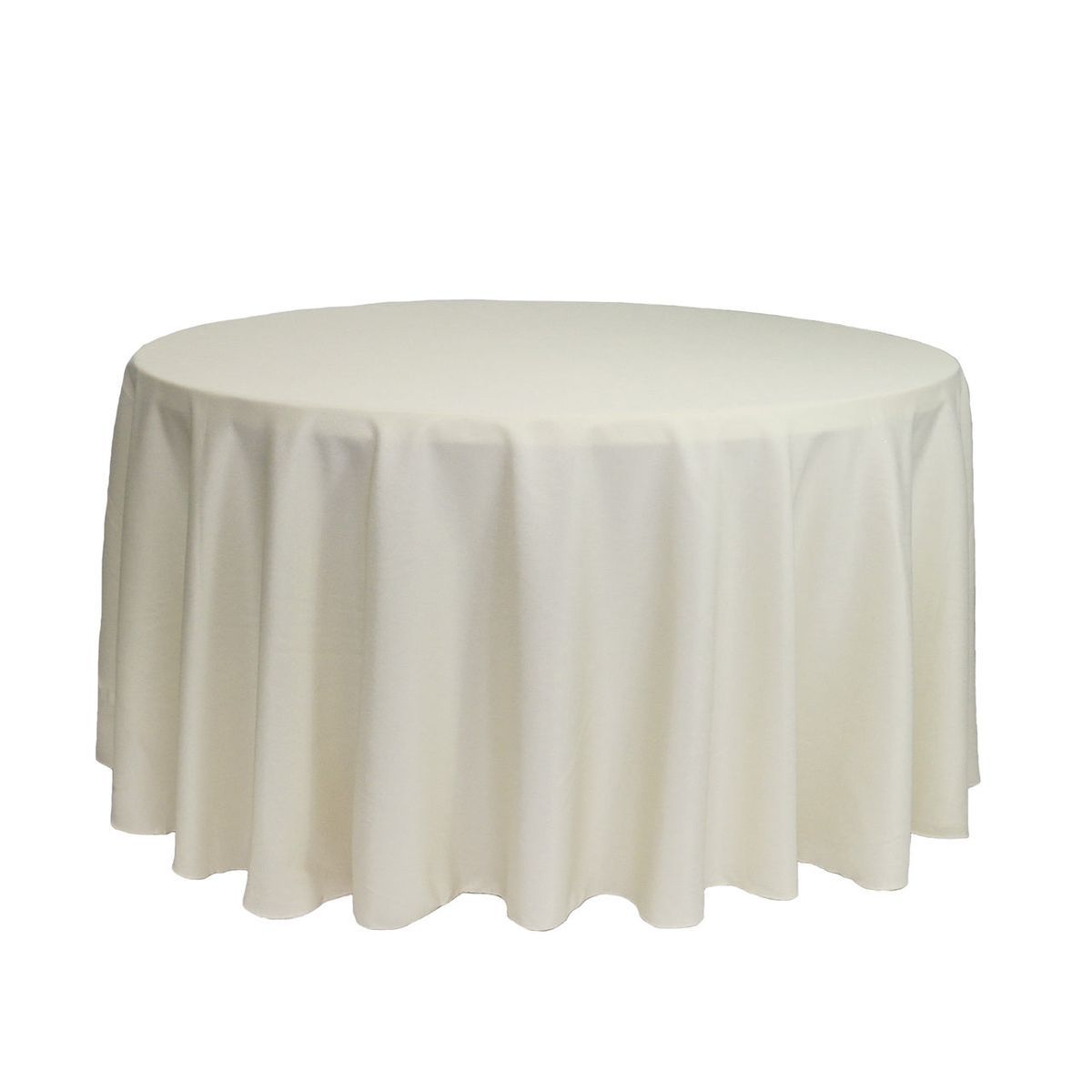 90" Ivory Polyester Tablecloth