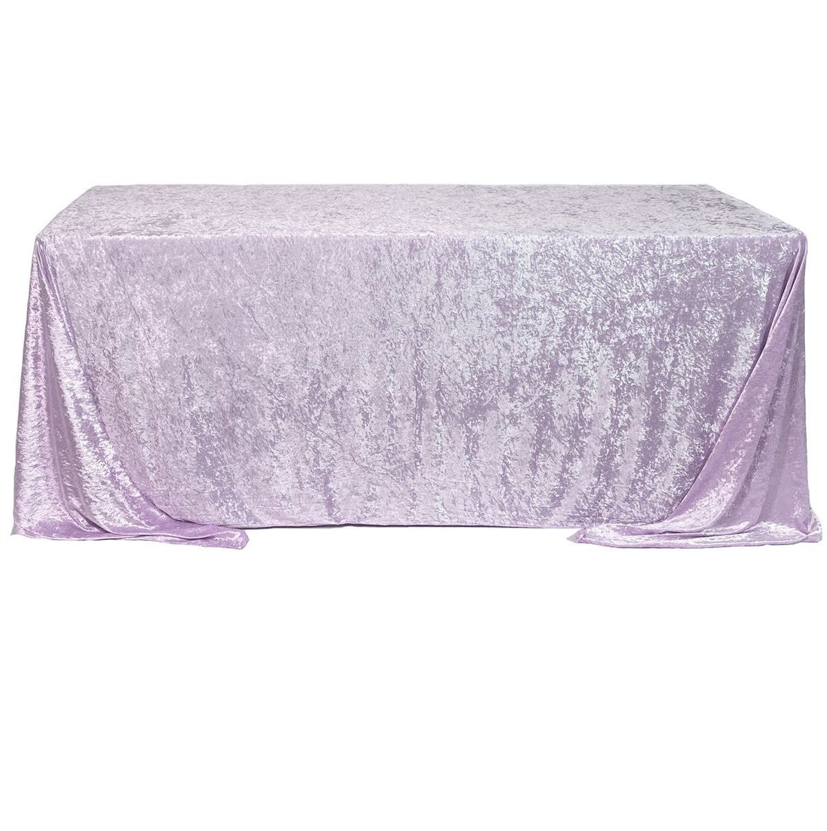 90 x 156  Lilac Velvet Tablecloth