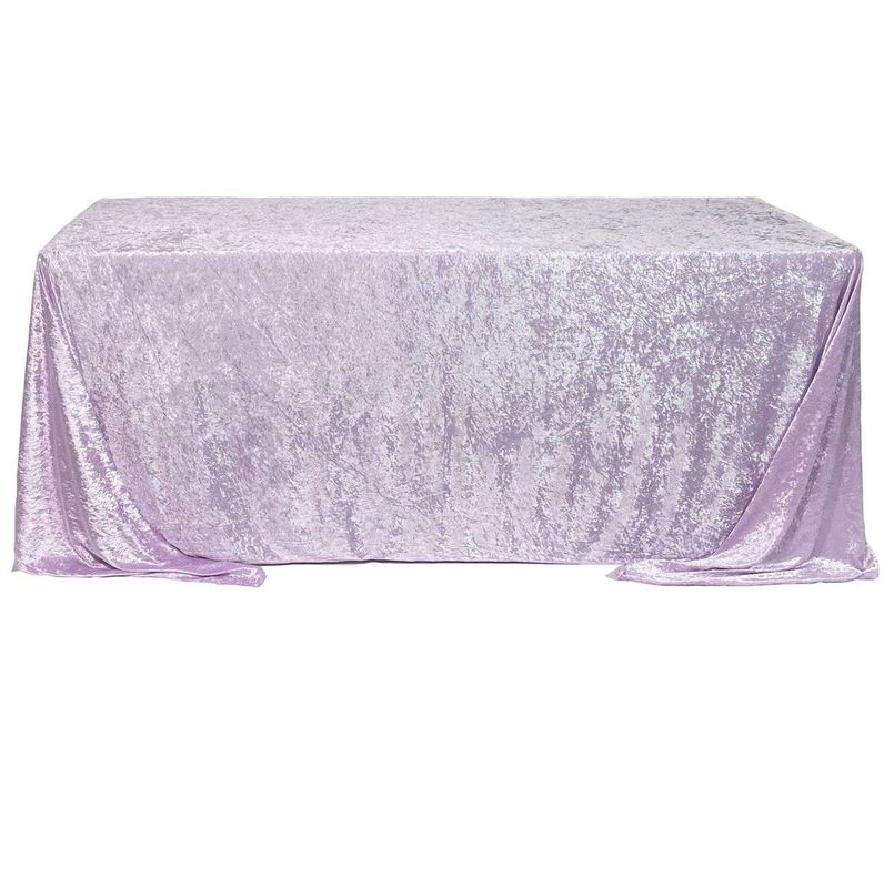 90 x 156  Lilac Velvet Tablecloth