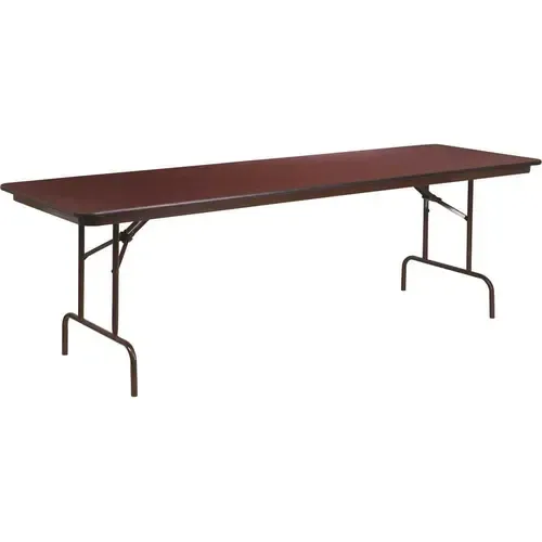8ft Wooden Dark Brown  Wide Folding Table