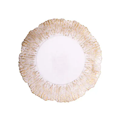 Gold Coral Reef Charger Plate