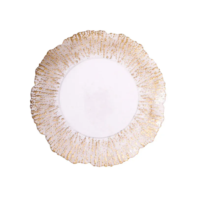Gold Coral Reef Charger Plate