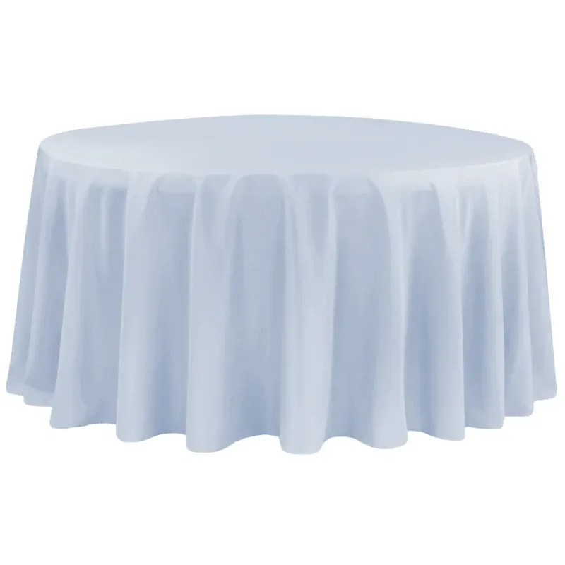 132" Dusty Blue Polyester Tablecloth