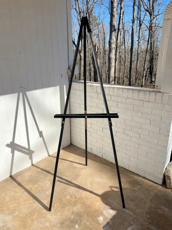 A Shape Black Metal Easel
