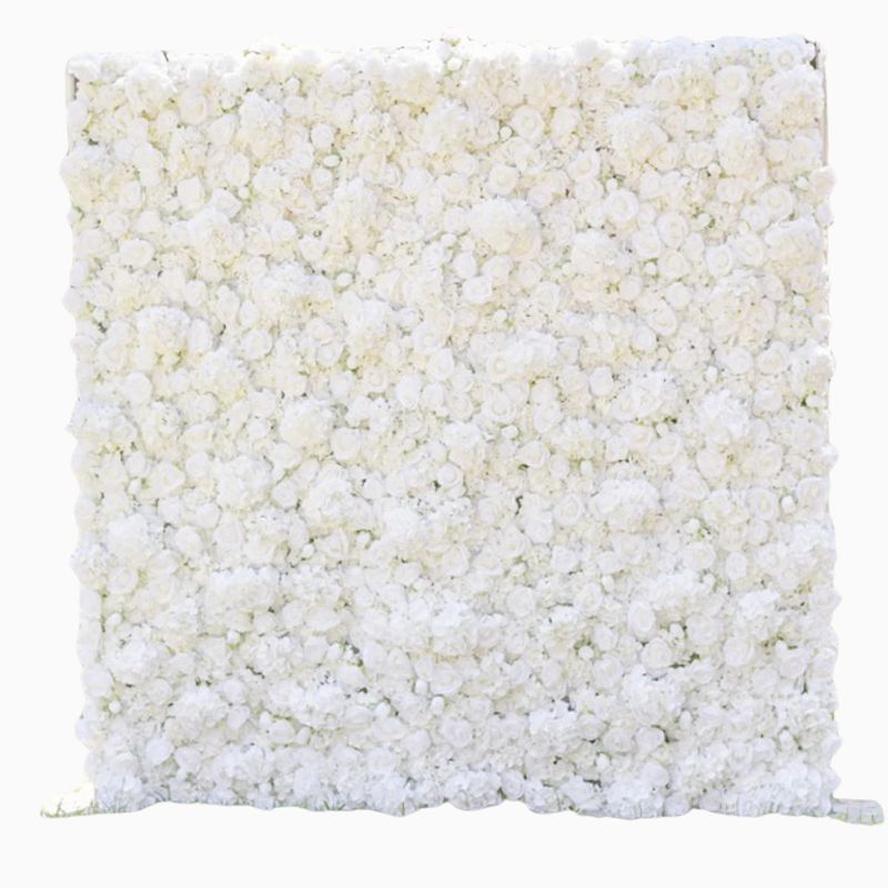 8 x 8 White Floral Wall