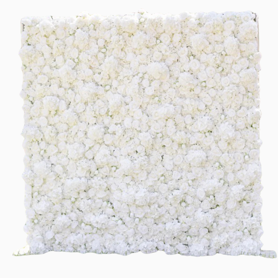 White Floral Wall 8 x 8