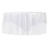White Glitz Overlays 90" 