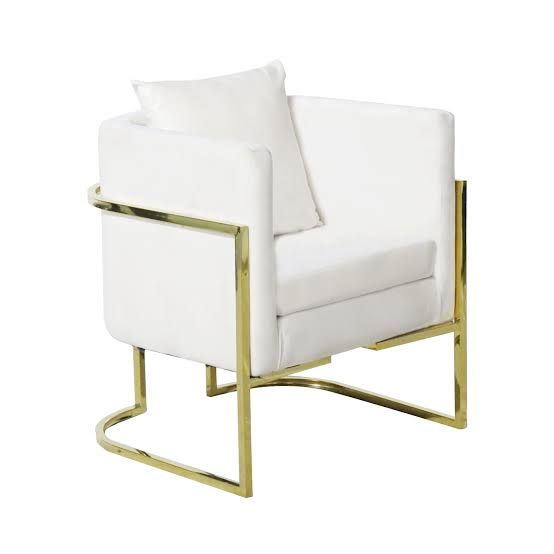 Arm Chair with Gold Accents