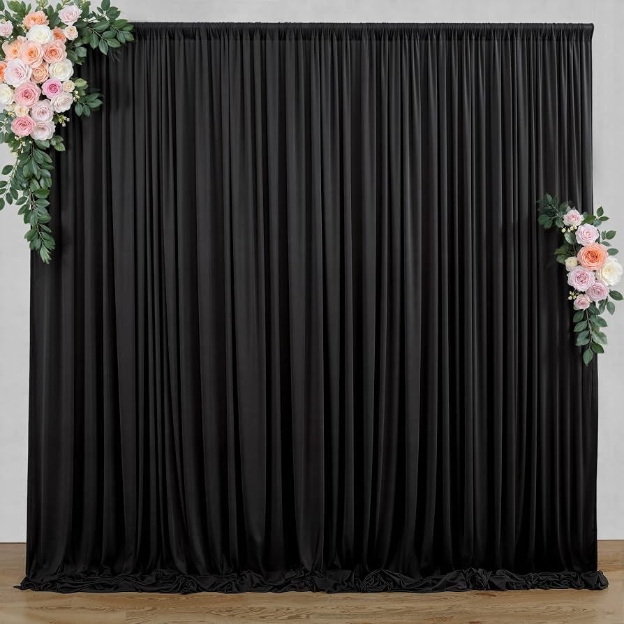 Sheer Dual Layer Backdrop Black 8H x 10W