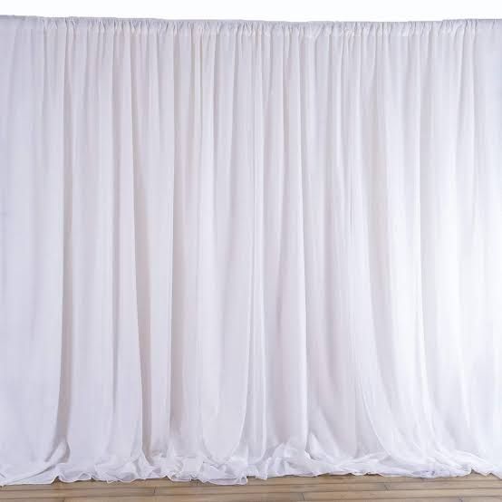Sheer Dual Layer Backdrop White 8H x 10W