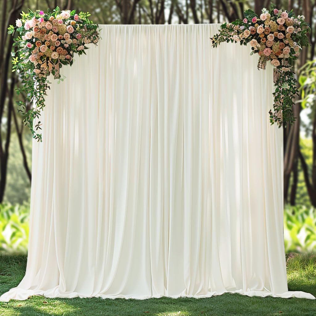Sheer Dual Layer Backdrop Ivory 8H x 10W