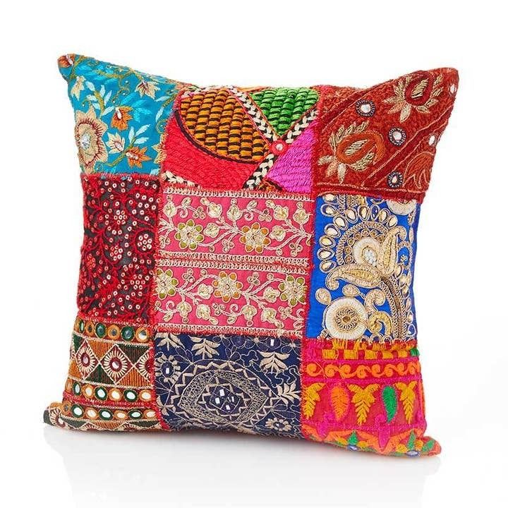 Glittering Patchwork Pillow